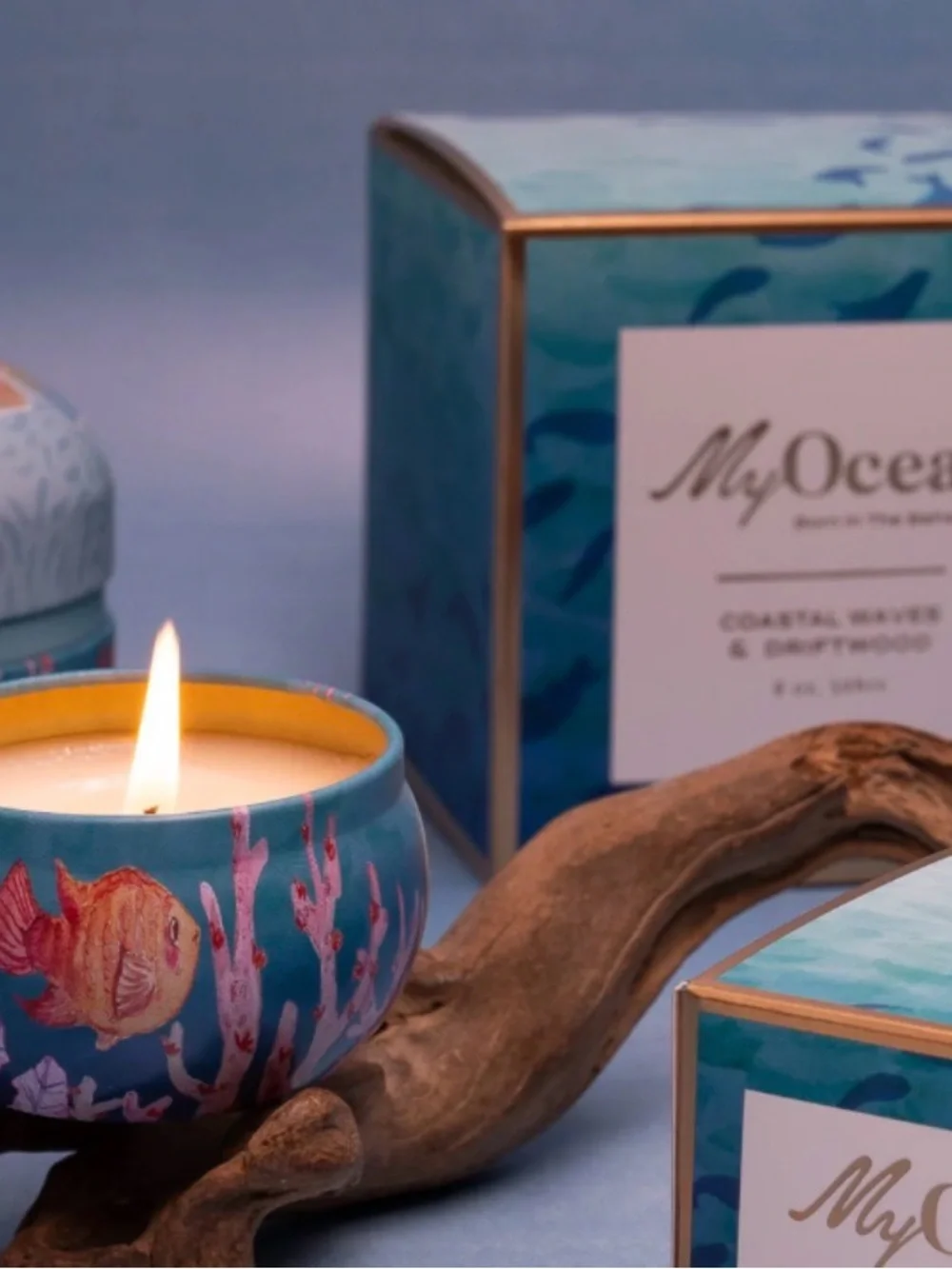 My Ocean - Boutique - Made in Bahamas Coastal - Blue Candle